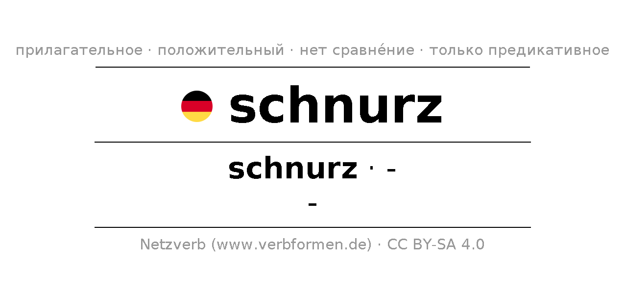 Склонение и степени сравнения schnurz