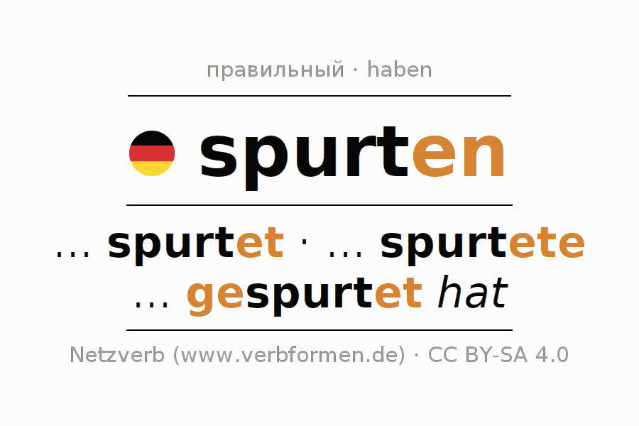Спряжение глагола spurten (hat)