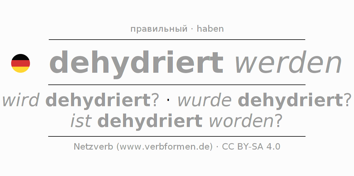 Спряжение глагола dehydrieren (hat)