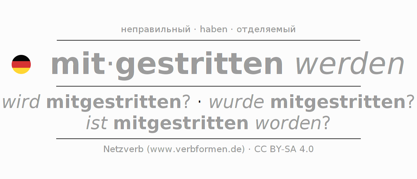 Спряжение глагола mitstreiten