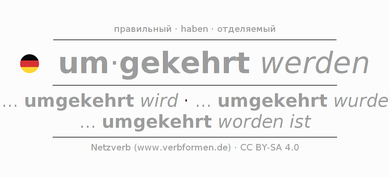 Спряжение глагола umkehren (hat)