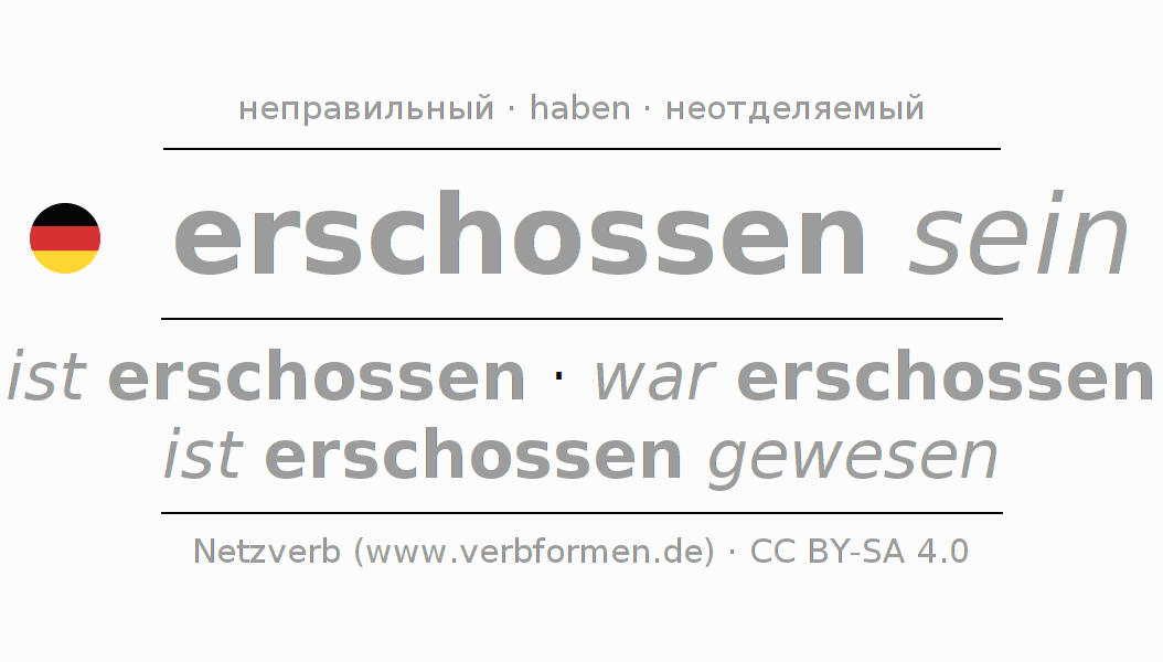 Спряжение глагола erschießen