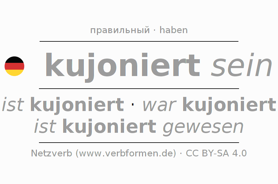 Спряжение глагола kujonieren