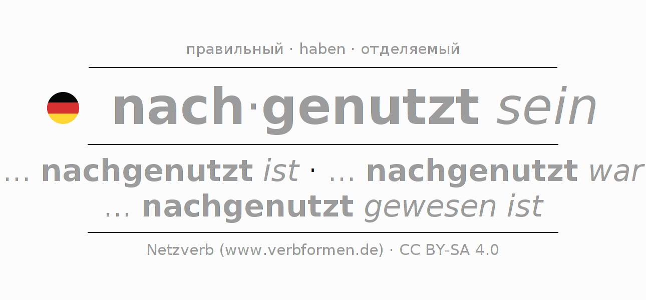 Спряжение глагола nachnutzen