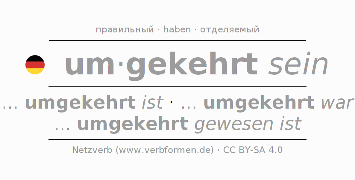 Спряжение глагола umkehren (hat)